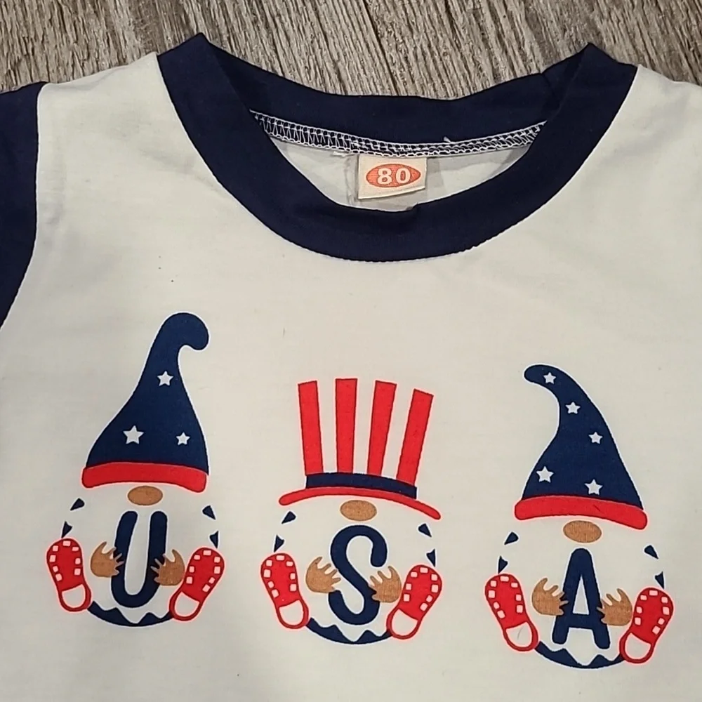 USA Independence Day Matching T-Shirt & Shorts Size 12-18 Months